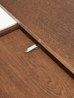 Uitschuifbare eettafel Filo met groefstructuur, 120 - 160 x 75 cm