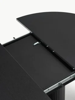 Uitschuifbare eettafel Filo met groefstructuur, 120 - 160 x 75 cm