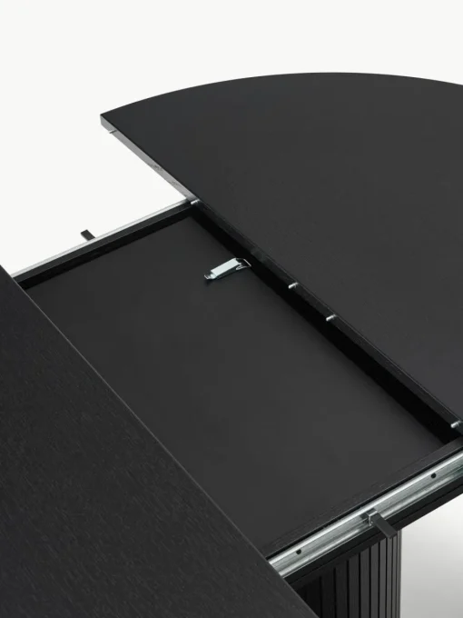 Uitschuifbare eettafel Filo met groefstructuur, 120 - 160 x 75 cm