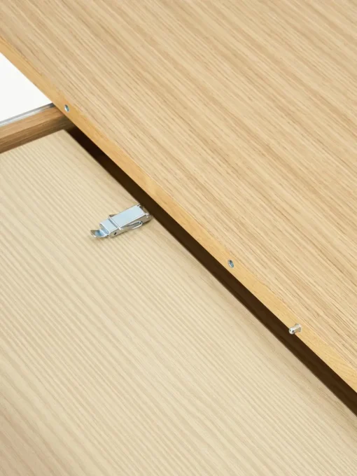 Uitschuifbare eettafel Filo met groefstructuur, 120 - 160 x 75 cm