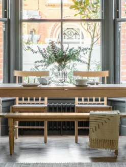 Uitschuifbare houten eettafel Eton, handgemaakt, 180 - 230 x 95 cm
