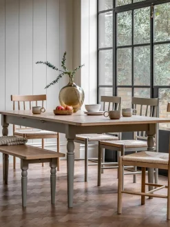 Uitschuifbare houten eettafel Eton, handgemaakt, 180 - 230 x 95 cm