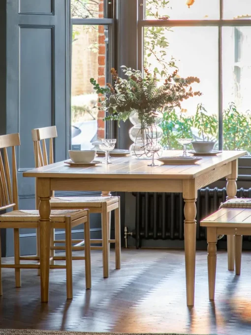 Uitschuifbare houten eettafel Eton, handgemaakt, 180 - 230 x 95 cm