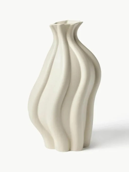Vaas Blom van keramiek, H 33 cm