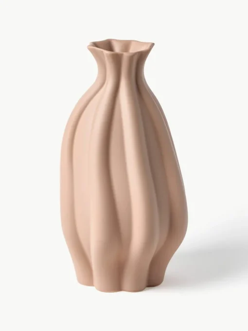 Vaas Blom van keramiek, H 33 cm