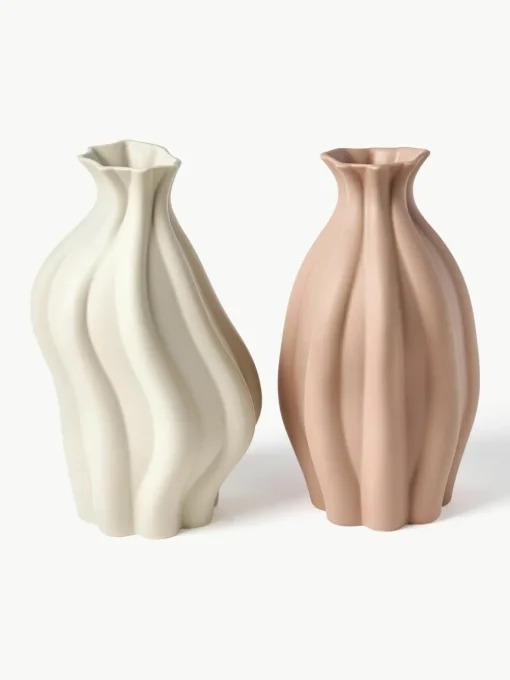 Vaas Blom van keramiek, H 33 cm