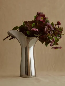Vaas Bloom Botanica van edelstaal, H 33 cm