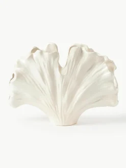 Vaas Gingko in schelpvorm, H 24 cm
