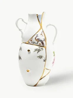 Vaas Kintsugi van beenderporselein, H 32 cm