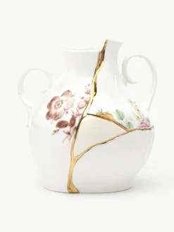Vaas Kintsugi van beenderporselein, H 19 cm