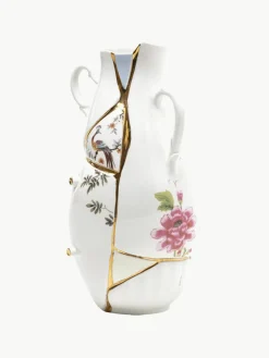 Vaas Kintsugi van beenderporselein, H 32 cm