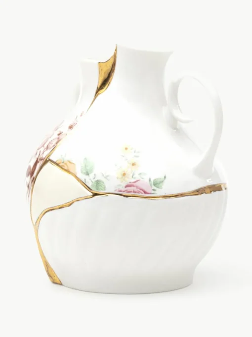 Vaas Kintsugi van beenderporselein, H 19 cm