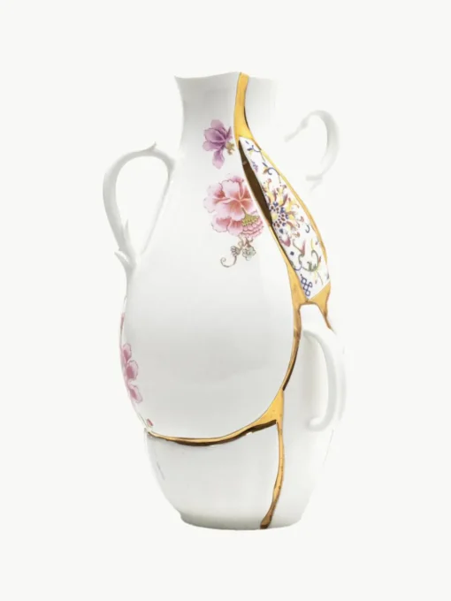 Vaas Kintsugi van beenderporselein, H 32 cm