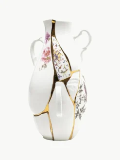 Vaas Kintsugi van beenderporselein, H 32 cm