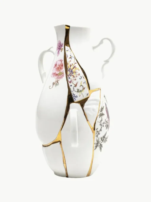 Vaas Kintsugi van beenderporselein, H 32 cm