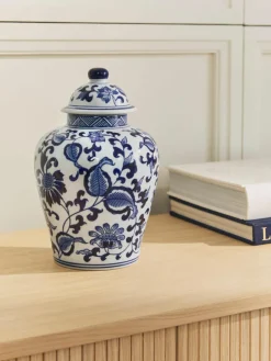 Vaas met deksel Annabelle van porselein, H 26 cm