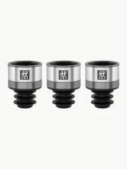 Vacuüm wijnstopper Fresh & Save van edelstaal, 3 stuks