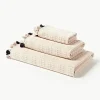 Velours handdoekenset Tallulah met decoratieve franjes, in verschillende formaten