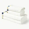 Velours handdoekenset Tallulah met decoratieve franjes, in verschillende formaten