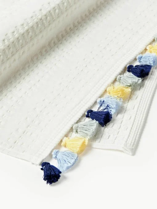Velours handdoekenset Tallulah met decoratieve franjes, in verschillende formaten