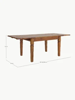 Verlengbare eettafel Chateux van acaciahout