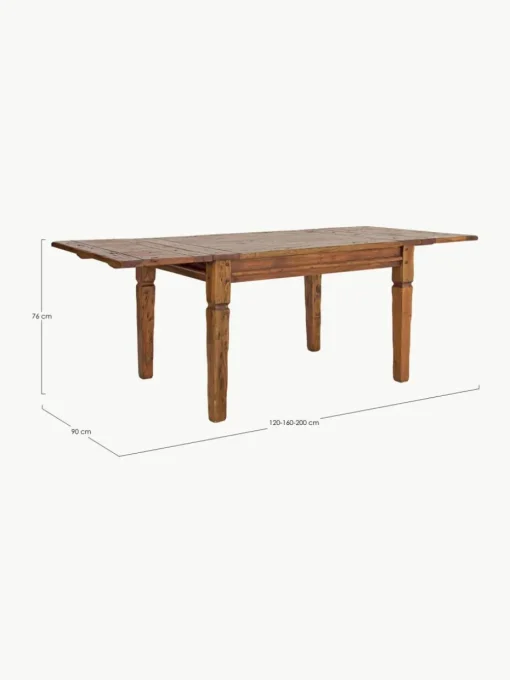 Verlengbare eettafel Chateux van acaciahout