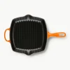 Vierkante grillpan Signature Collection van gietijzer met gegroefde structuur