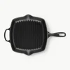 Vierkante grillpan Signature Collection van gietijzer met gegroefde structuur