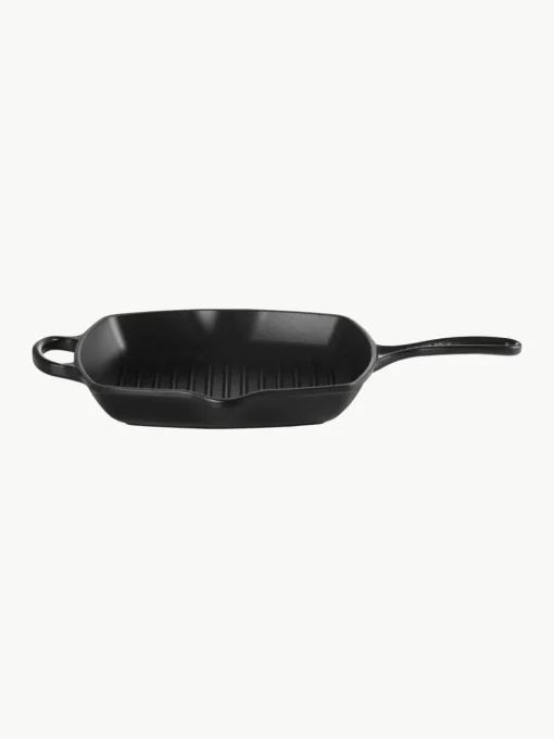 Vierkante grillpan Signature Collection van gietijzer met gegroefde structuur