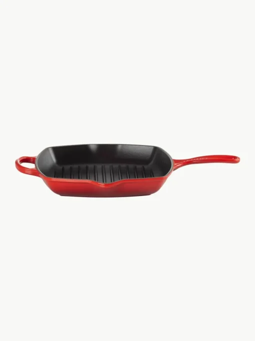Vierkante grillpan Signature Collection van gietijzer met gegroefde structuur