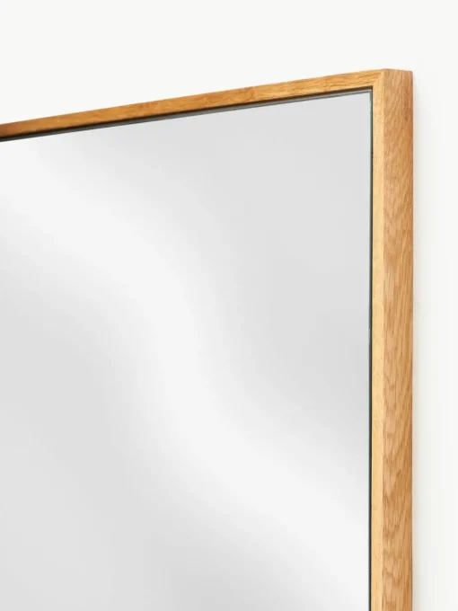 Vierkante wandspiegel Avery met eikenhouten lijst