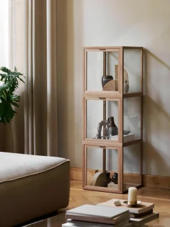 Vitrine Miru van eikenhout
