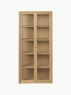 Vitrine Reed met gecanneleerd glas