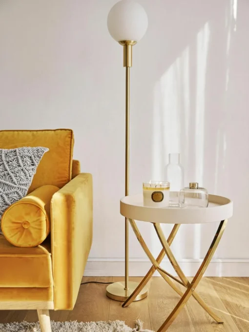 Vloerlamp Minna van opaalglas