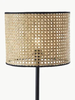 Vloerlamp Wiley met rotan kap