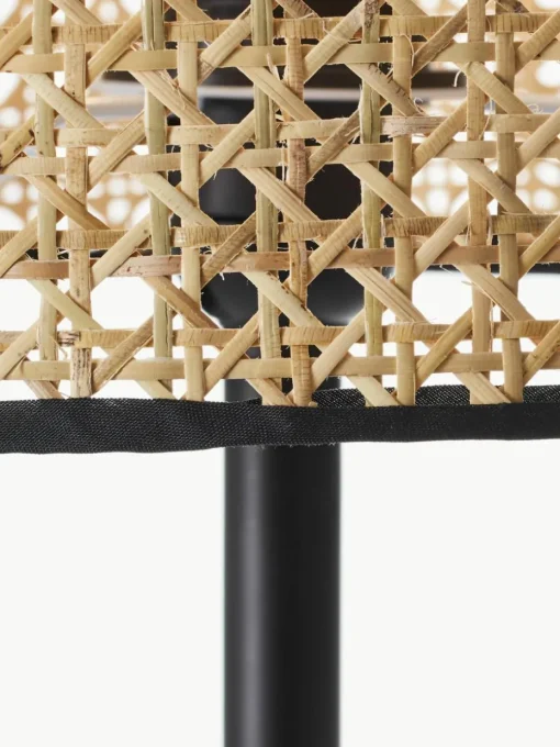 Vloerlamp Wiley met rotan kap