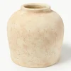 Vloervaas Hilo van terracotta, H 28 cm