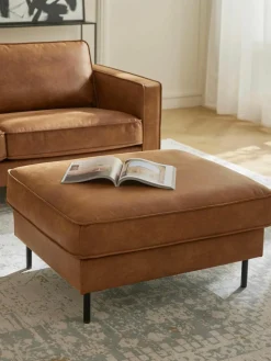 Voetenbank Hunter van gerecycled leer