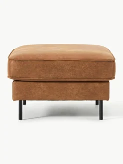 Voetenbank Hunter van gerecycled leer
