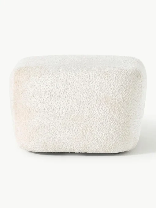 Voetenbank Wolke van teddy-bouclé