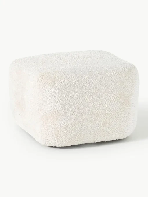 Voetenbank Wolke van teddy-bouclé