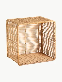 Vrijhangende boekenkasten Zeya van rotan, set van 2