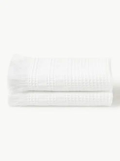 Wafelpiqué handdoek Yara in verschillende formaten
