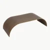 Walnoothouten tafelblad Curva voor wandrek