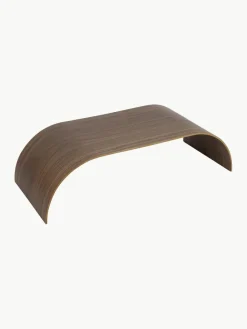 Walnoothouten tafelblad Curva voor wandrek