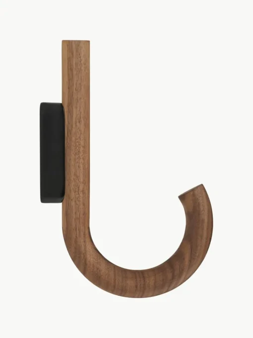 Walnoothouten wandhaak Umbrella, in verschillende formaten