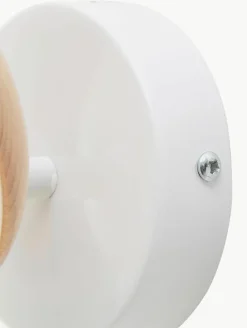 Wand- en plafondlamp Sfera met houten decoratie