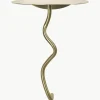 Wandbijzettafel Curvature van messing