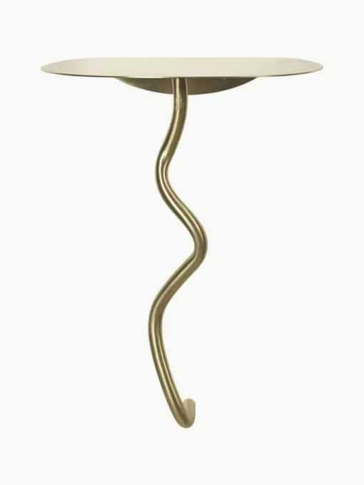 Wandbijzettafel Curvature van messing
