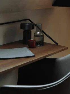 Wandbureau Rail van hout en metaal
